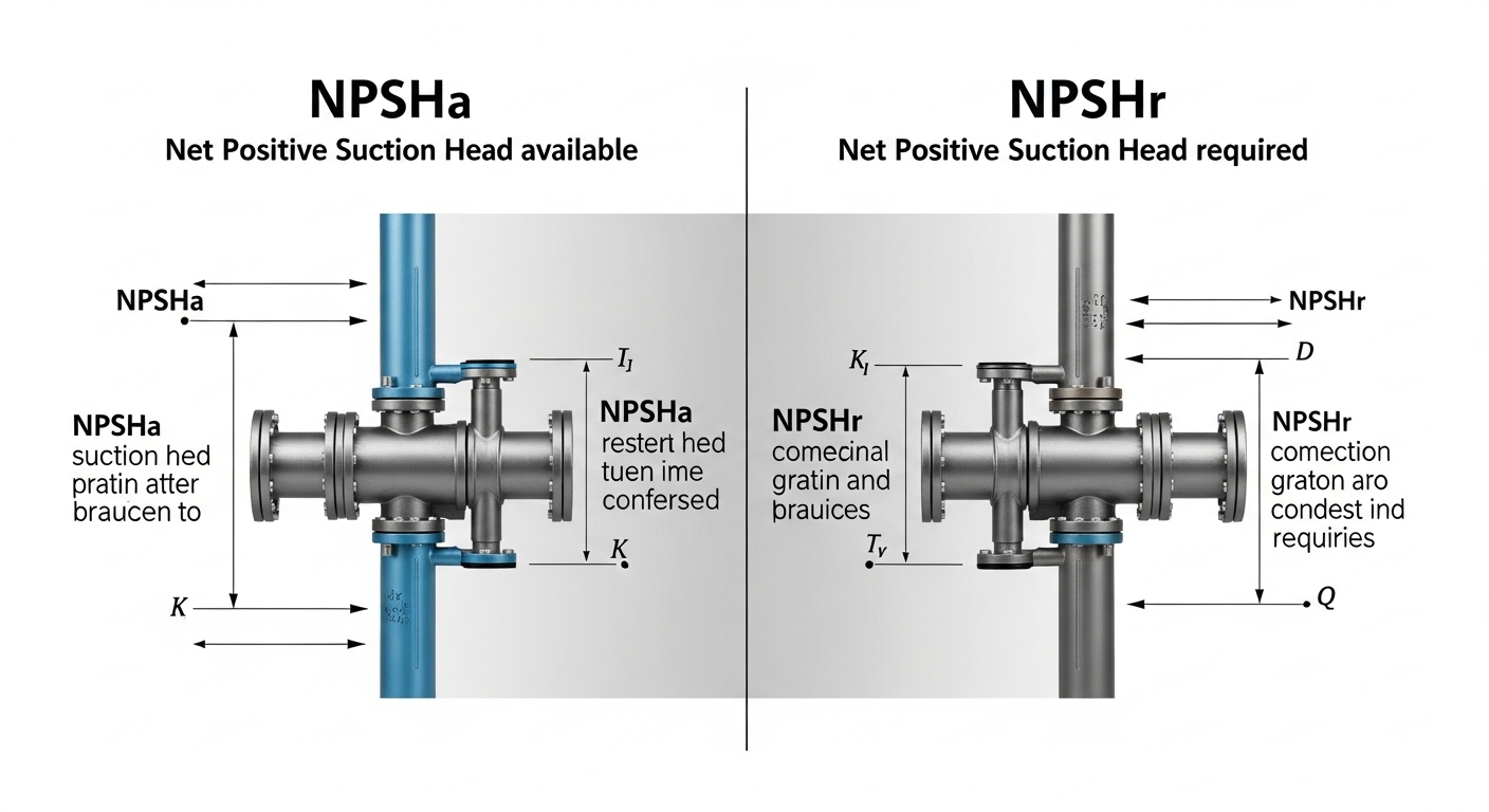 Analysis Npsh pro eget pumps: differentia inter npsha et NPhr