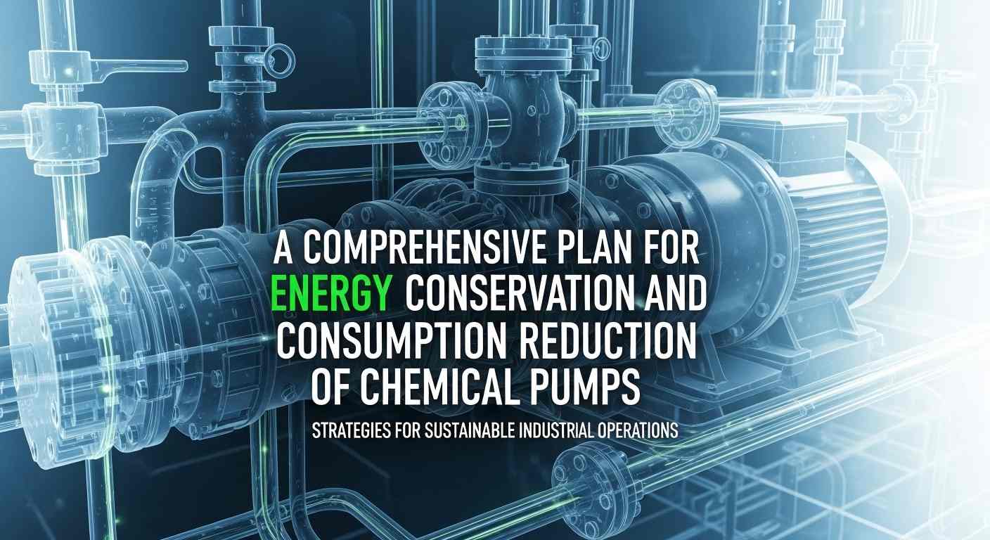 Comprehensiva Plan pro Energy Conservationem et Consumptionem Reductionem Chemical Pumps