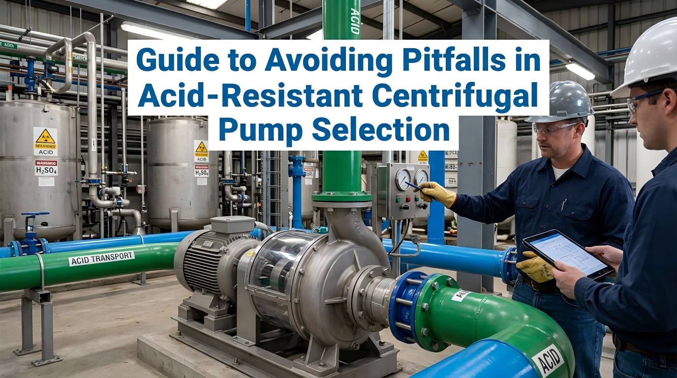 Dux ad vitandum foveis in Acidum repugnans Centrifugae Pump Electio