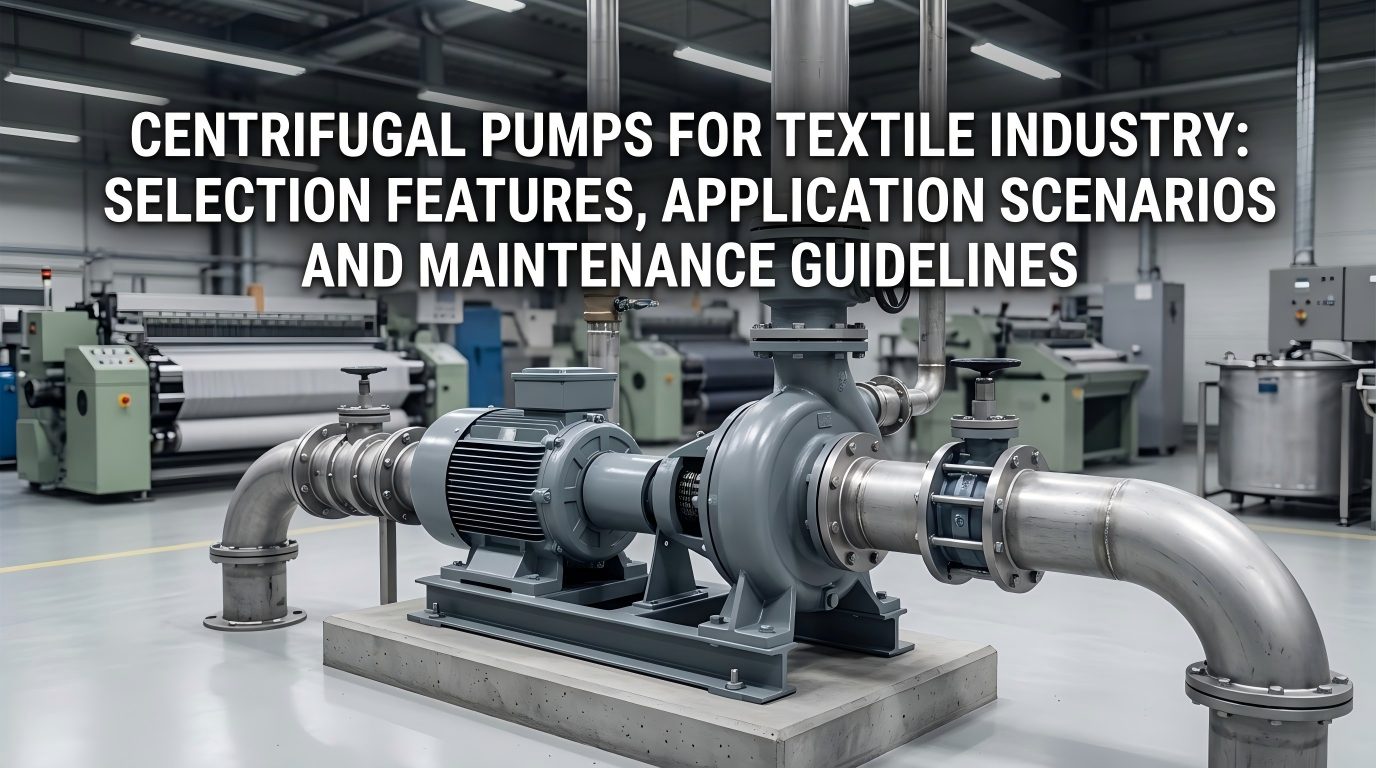 Centrifugae pumps pro rhoncus Industry: Electio Features, Application missiones et Sustentationem DIRECTORIA
