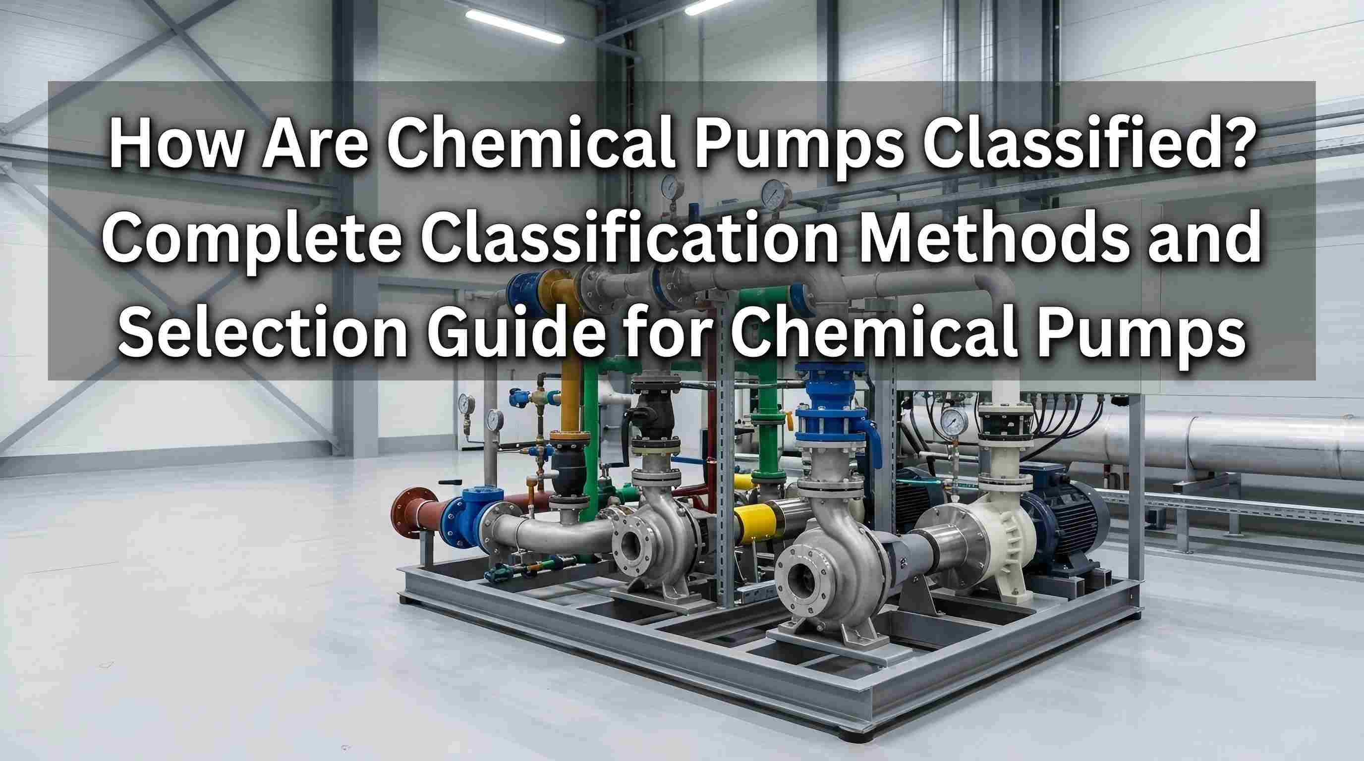 Quomodo Chemical Pumps Classifieds? Complete Classification Methods and Elections for Chemical Pumps