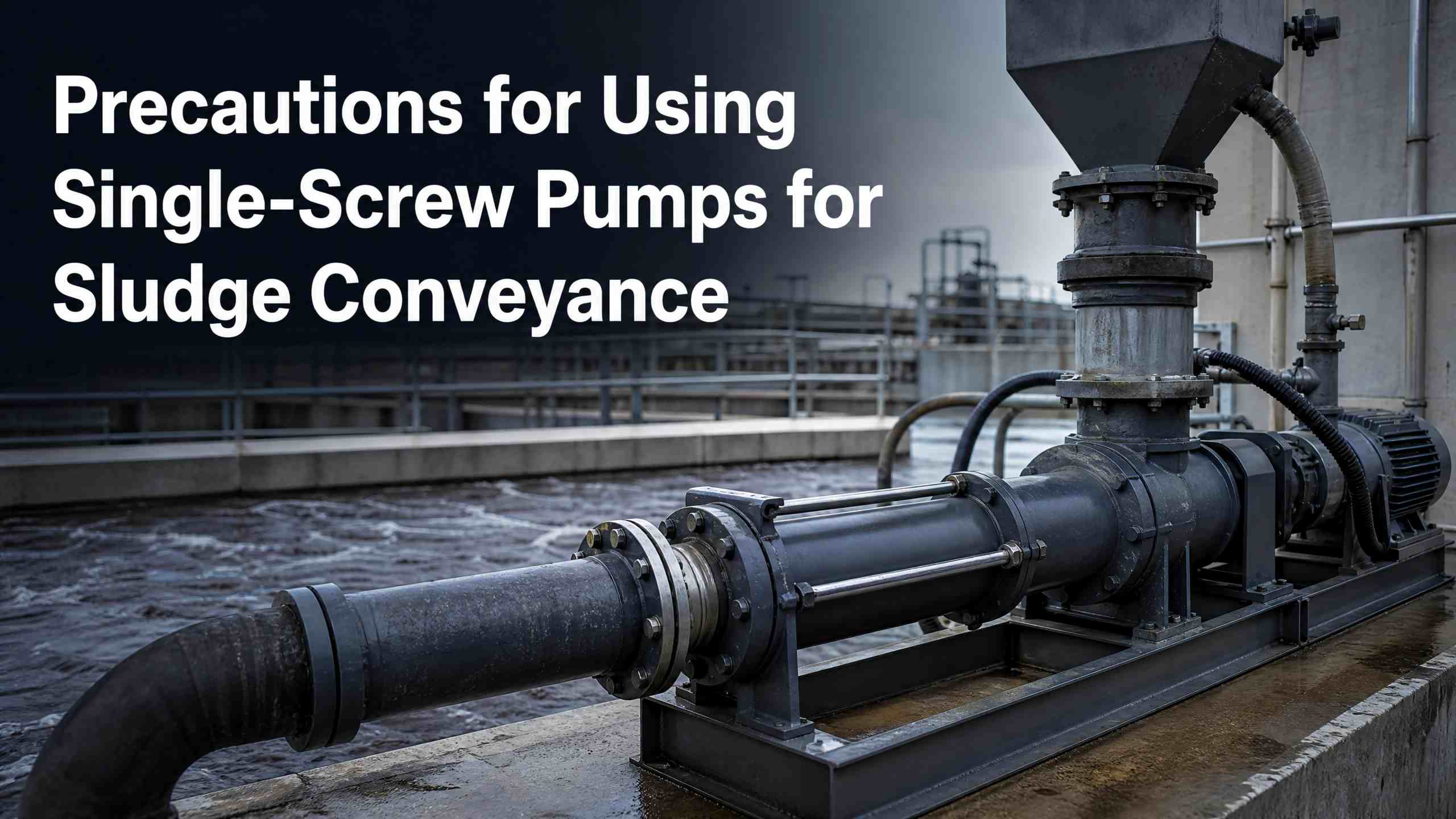 Cautiones utens Single‑ Screw Pumps ad Sludge Conveyance