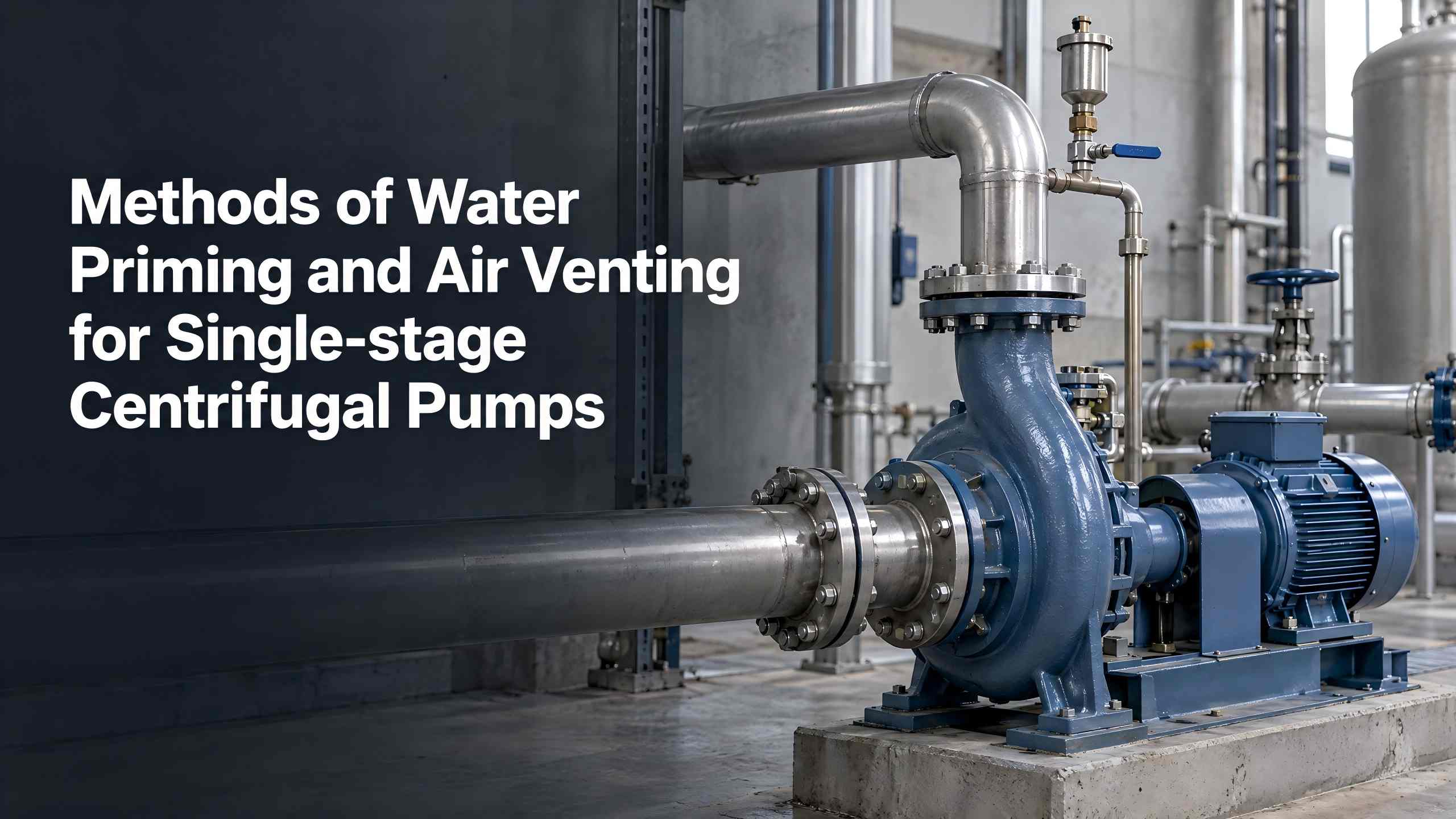 Methodi Aquarum Primiing et Aeris Venting pro Single scaena Centrifugae Pumps